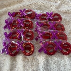 Way To Celebrate Red and Pink XOXO Glasses 8 Pack NWT